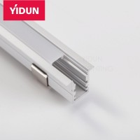 YIDUN Lighting mini slim recessed T-shape extrusion track aluminium profile 1-2m for led strips UK