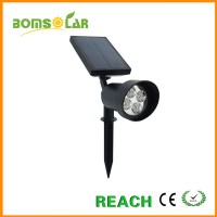 Bright 2W Aluminium LED Solar Spotlight for Signs, Outdoor Solar Garden Spot Light for Trees